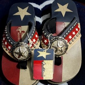 Montana west Texas wedge flip flops